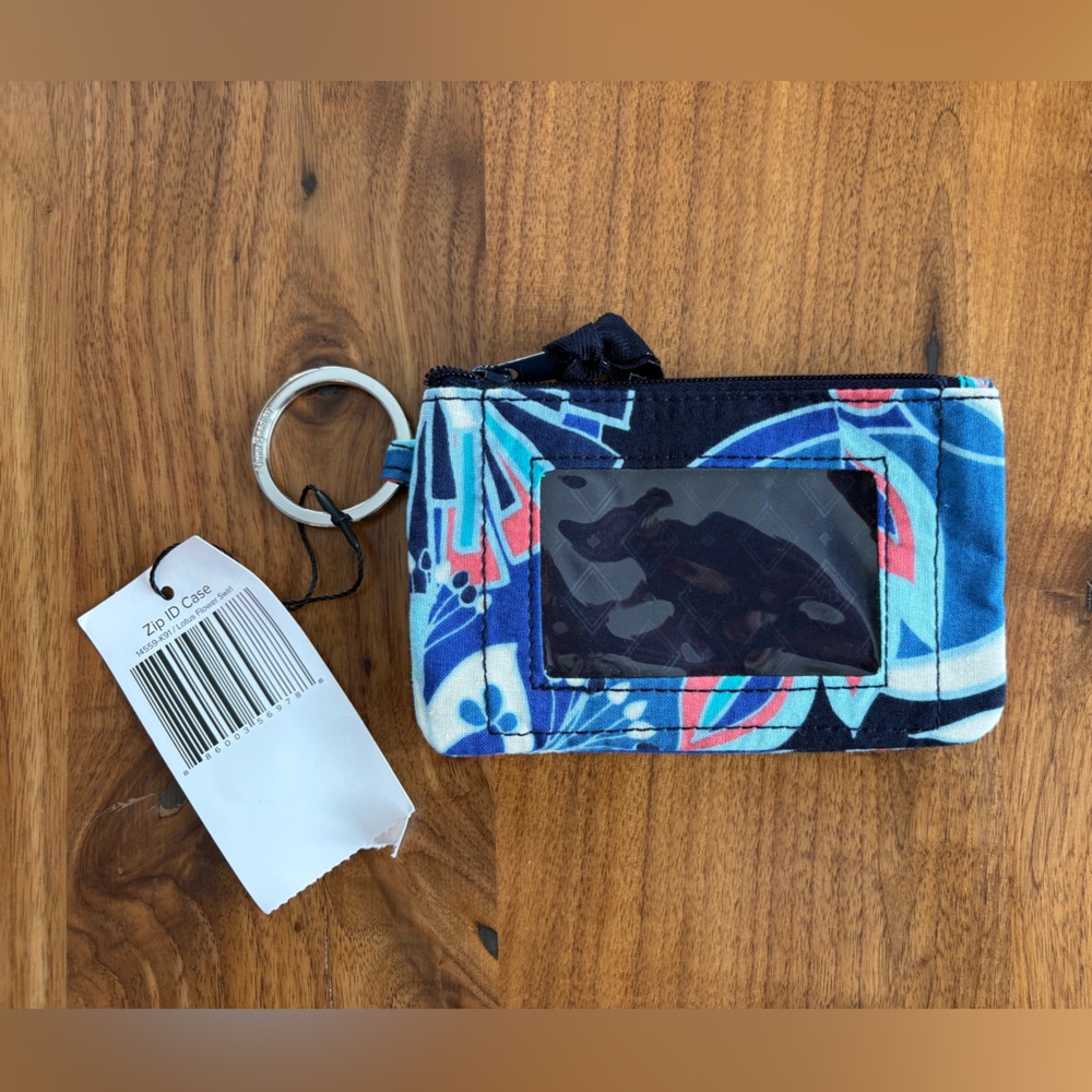 Vera Bradley Zip ID Case in Lotus Flower Swirl